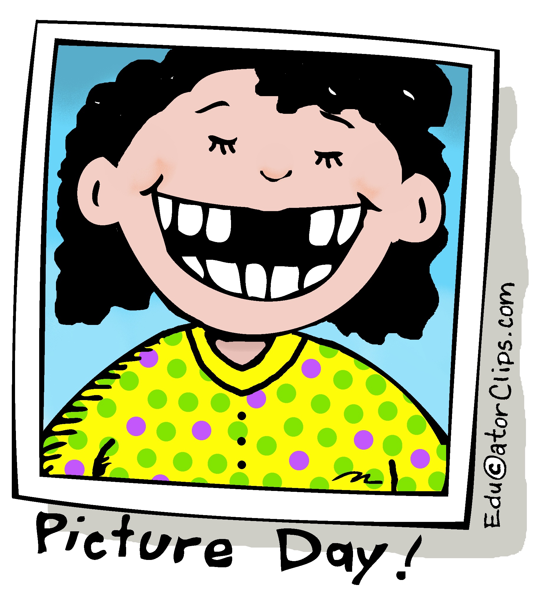 School Picture Day Girl Clip Art