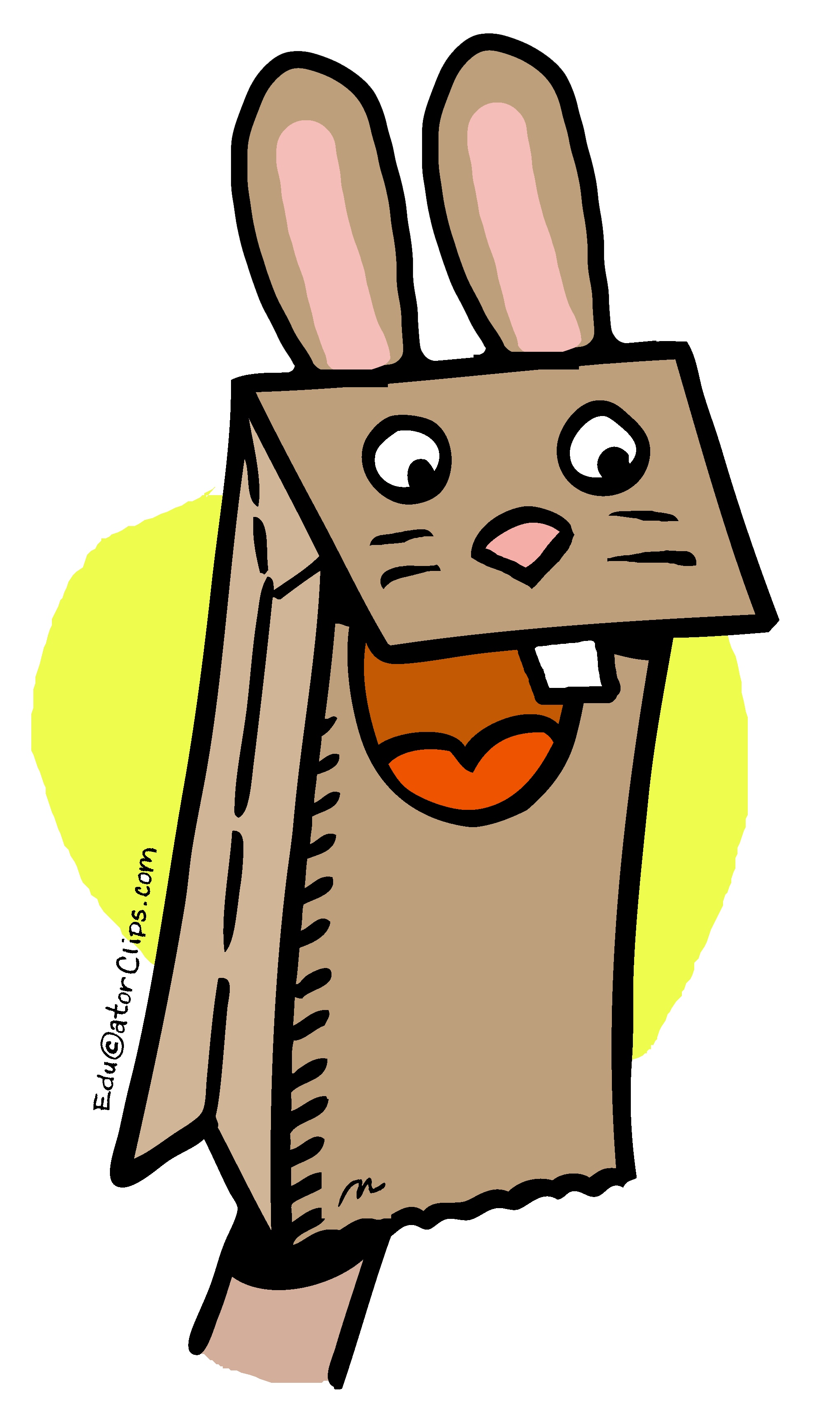 Bunny Paper Bag Clip Art