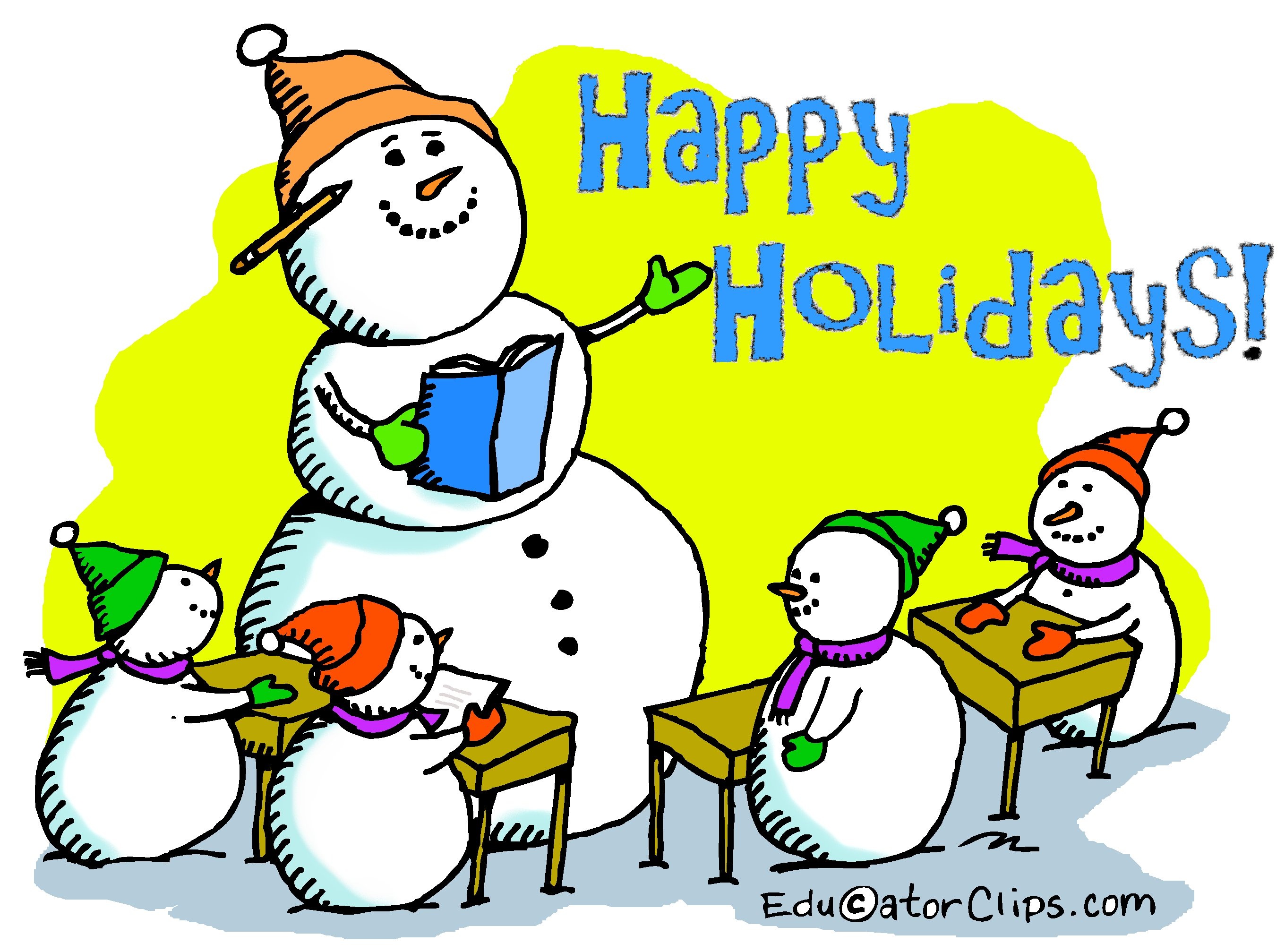 Classroom Happy Holidays Clip Art
