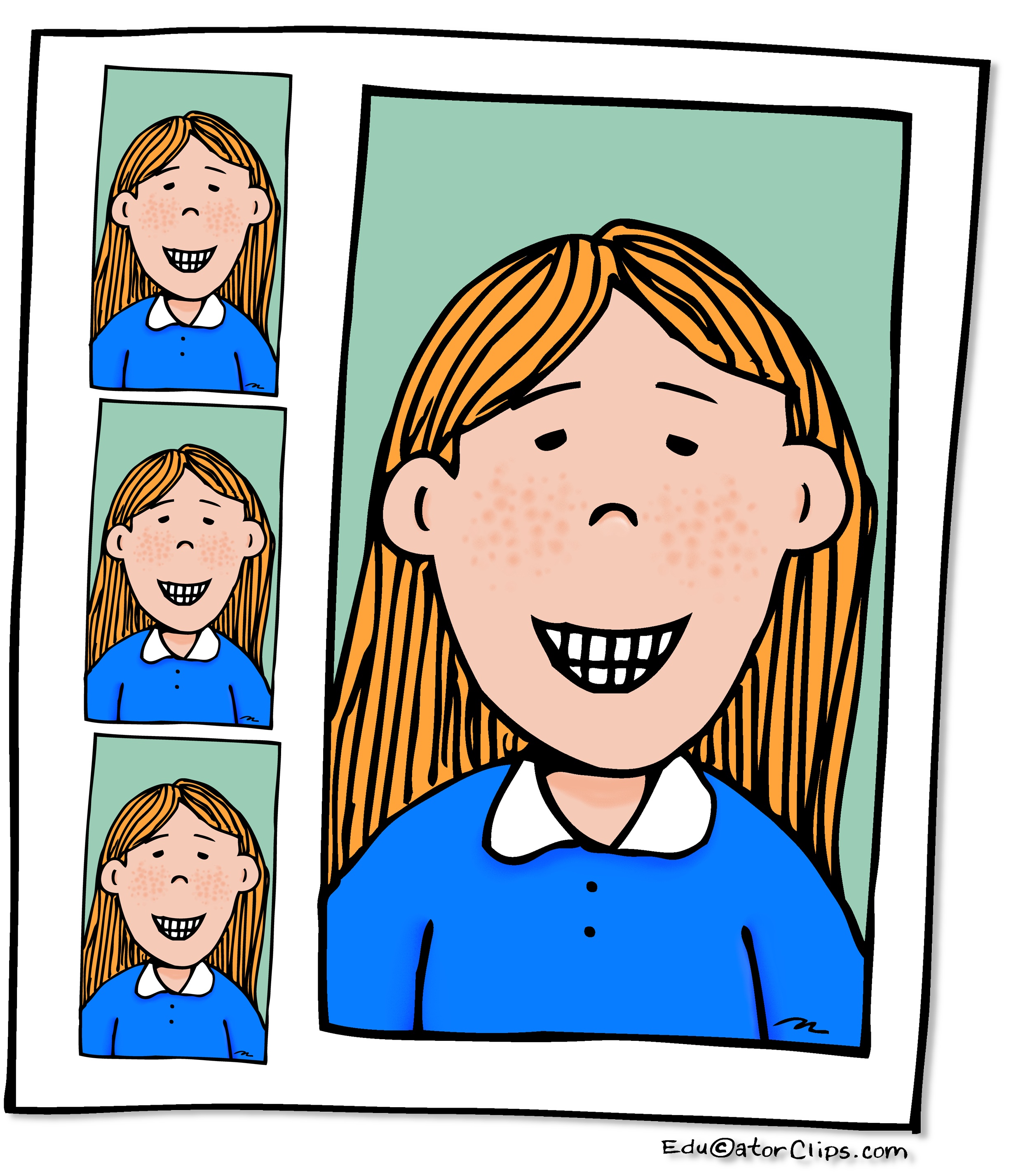 School Picture Girl Clip Art