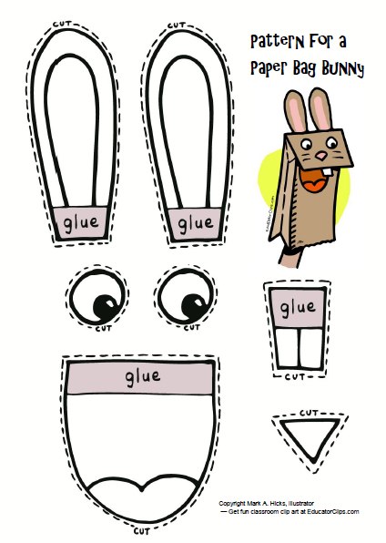 Bunny Puppet Template